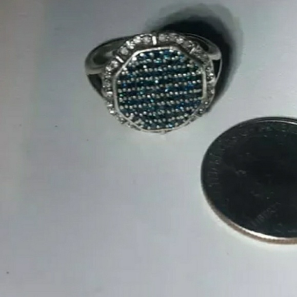 Blue diamond ring - Picture 2 of 3